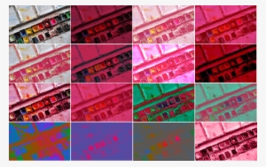 The Image Is Being Blended With A Red Background Color - Poster