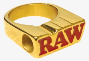Raw Smoke Ring 24k Gold Plated - Smoking Ring Raw 24k