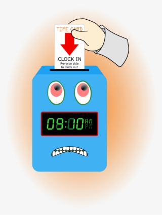 Clock Clip Cartoon - Time Clock