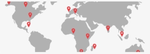 Cropped World Map Pins - Minimal World Map Png