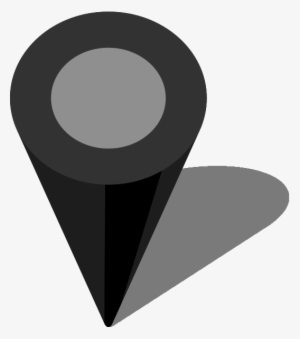 Simple Location Map Pin Icon - Gray Map Pin Png