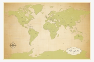 World - Personalized Wedding Anniversary Pushpin Map