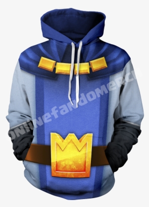 Clashroyale King Unisex Hoodie - Monocle And Moustache Hoodie X Large (52 Inch Chest)