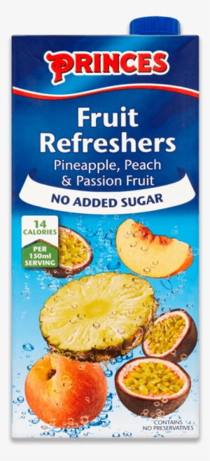 No Added Sugar Pineapple, Peach & Passion Fruit - Princes Fruit Refreshers Orange Lemon And Lime 1 Litre
