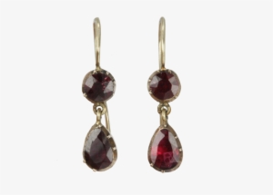 Georgian Garnet Drop Earrings - New York City