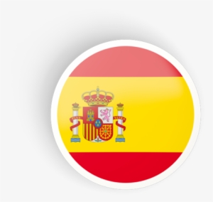 Round Concave Icon Illustration - Spain Flag Circle