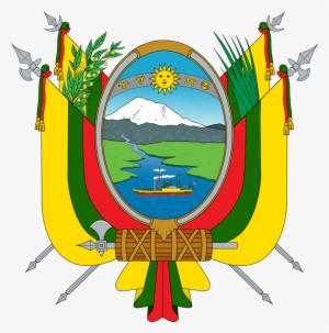 The Coat Of Arms Of Ecuador Without The Bird, And With - Escudo Del Ecuador Png