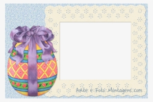 Montagem Para Fotos - Vintage Decorated Easter Egg And Bow Counted Cross