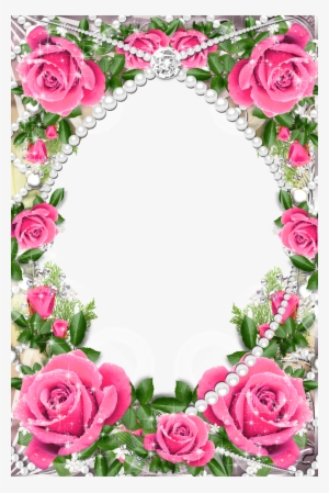 Rose Photo Frame Wallpaper - Pink Roses Borders And Frames