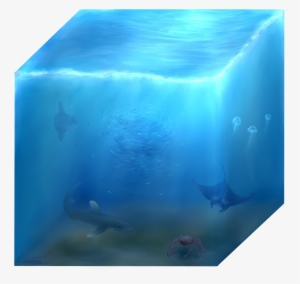 Clip Art Royalty Free Cube Of The Ocean By Liusssteen - Drawing