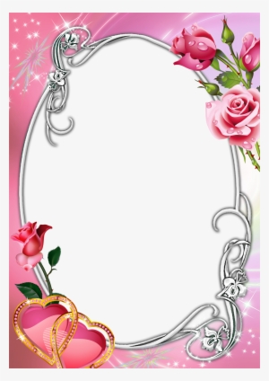 Pink Transparent With Roses - Pink Roses Borders And Frames