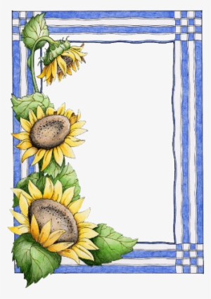 B *✿* Borders For Paper, Borders And Frames, Page Borders - Border Design Sunflower