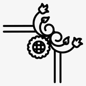 Sunflower With Vines And Leaves Variant Border Comments - Flowers Design Borders Vector Png