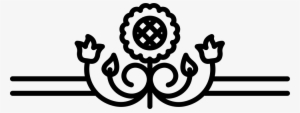 Sunflower Variant With Leaves Border Comments - Boder Sesight Icon Png