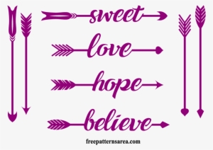 Feathers Clipart Arrow - Herzen U. Pfeile Tischset