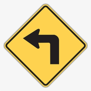 W1-1 Turn - Left Turn Traffic Sign