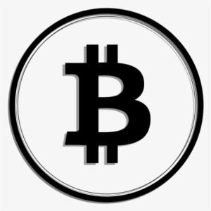 Bitcoin Black And White Png
