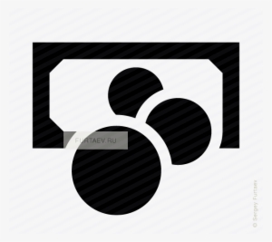 Vector Icon Of Paper Money And Coins - Cash