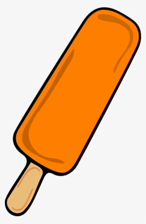 Ice Cream Bar Orange Clip Art - Clip Art Ice Lolly