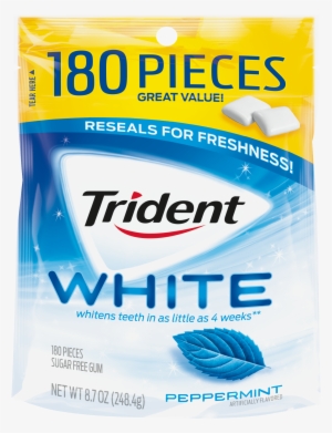 View Larger - Trident White Peppermint Gum 110 Piece Bag