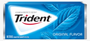 Trident Original Flavor Gum - Trident Gum, Sugar Free, Bubblegum - 18 Sticks