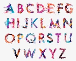 Abstract Colorful Typeface - Font Alphabet Png