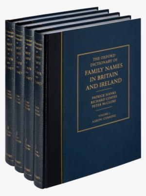 The Oxford Dictionary Of Family Names In Britain And - Book Cover