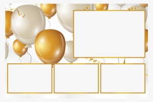Gold And Silver Balloons, 6 X 4 For The Breeze System, - Birthday Invitation Card Background