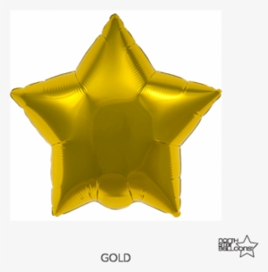 Picture Of Foil Balloon Gold Star 23cm - Star Metallic Gold Self Sealing (flat) 22cm Balloon