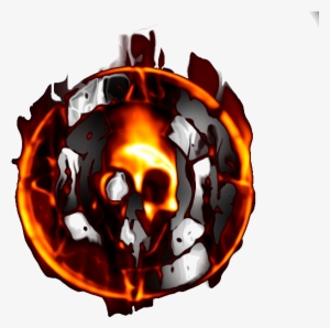 Pirate Coin In Flames 2 - Circle