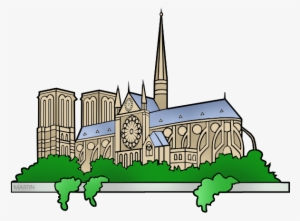 Notre Dame Cathedral - Gothic Cathedral Clip Art