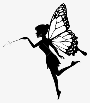 Fairy With Wand Silhouette