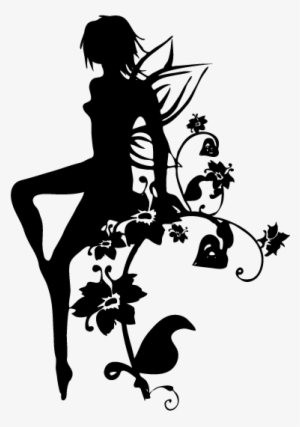 Silhouette Flower Fairy Decal - Stickers Fee