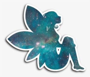 Teal Fairy Silhouette Vinyl Die Cut Sticker - Tarjetas Para Mujer De Amor Y Amistad