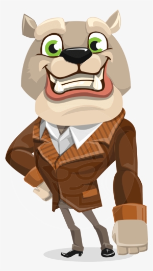 Vector Gentleman Dog Cartoon Character - Dog Character Vector