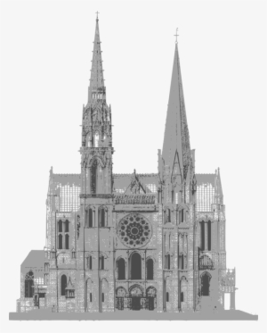 Chartres Cathedral Notre-dame De Paris Reims Cathedral - Fachada Catedral Gotica Dibujo