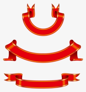 Red Banner Set Png Clipart