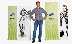 Flat Base & Magnet Frame - Art Print: Pop Ink - Csa Images' Golfer, 61x46in.