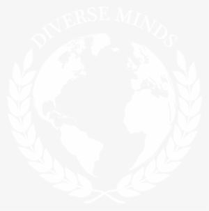 Diverse Minds Globe Logo White - Globe Logo In Black