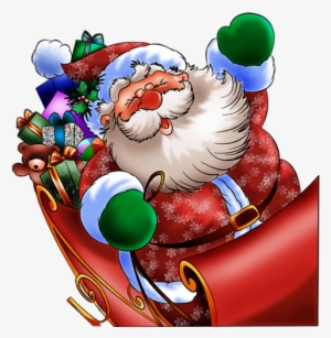 186 - Père Noel Traineau Dessin Couleur