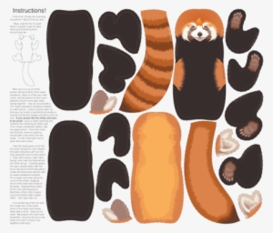 Red Panda Pillow - Free Printable Red Panda