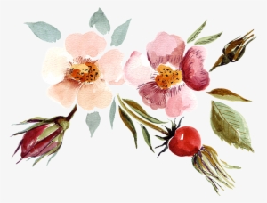 Hand Painted Watercolor Flowers Decorative Illustration - 60th Birthday Invitations Female