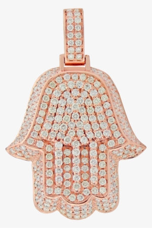 3d Hamsa Pendant 14k Rg