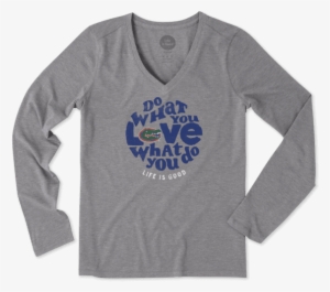 Women's Florida Gators Retro Dwyl Circle Long Sleeve - Life Is Good Women's Villanova Daisy Long Sleeve Cool
