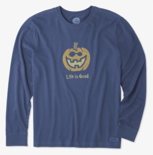 Men's Pumpkin Long Sleeve Crusher - Life Is Good