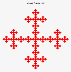 Vicsek Fractal, Order 4 - Sierpinski Triangle