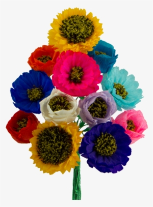 Assorted Paper Flowers Dozen - Bunch Of Different Flowers