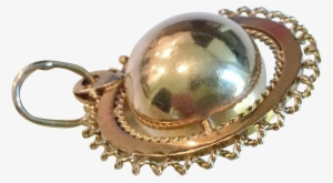 18k Gold Vintage Spinning Globe Charm/pendant In Beautiful - Locket