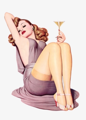 Transparent Girl Pinup - Pin Up Girl Cocktail