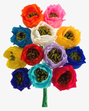 Paper Roses - Bouquet Of Different Colored Roses